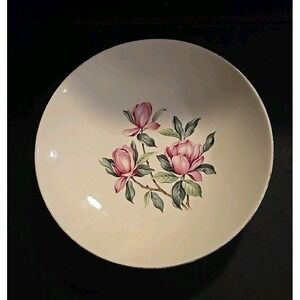 Vintage Homer Laughlin Rhythm G53N8 Pink Magnolia 8" Porcelain Bowl‎